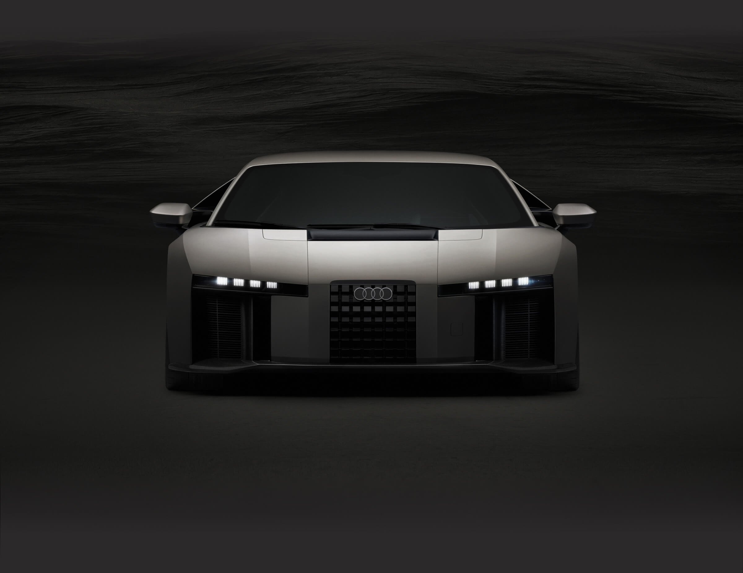 Audi Nuvolari cloaked in darkness.